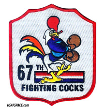 USAF 67th FIGHTER SQUADRON -67 FS-F-15 Eagle-FIGHTING COCKS- VEL Heritage PATCH picture