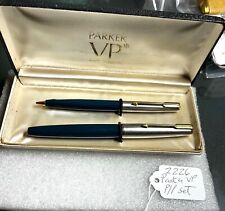 1950's Parker VP Blue pen/pencil set in original case picture