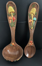 Ceramic Brown Mushroom Ladle & Spoon Set Wall Decor 