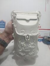  Cast Iron Mail Box Wall Mount With a rose Design. Post Box Drop Slot  Decor picture