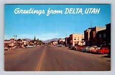 Delta UT-Utah, US Highway 6, Advertisement, Antique, Vintage Souvenir Postcard picture