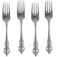Wallace Silver Antique Baroque - Four Stainless Steel Salad Fork picture