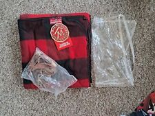 Vintage Marlboro Cowboy Country Store Red Buffalo Plaid Wool Blanket 75 X 60 O* picture