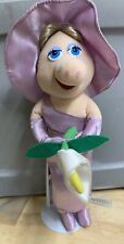 Nanco Muppet Show 25th Anniversary Miss Piggy Plush On Stand Vintage picture