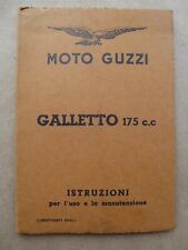 Moto Guzzi motorcycle Motociclo Galletto 175 c.c. Instruction manual 1953 June picture