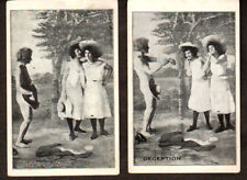 RARE & AMAZING VERY RISQUE 2 Antique PHOTO CARDS Fine HISTORIC WILD FUNNY WEIRD picture