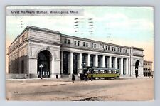 Minneapolis MN-Minnesota, Great Northern Station, Vintage c1915 Postcard picture