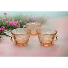 Pink Depression Glass Thick Teacup MacBeth-Evans Dogwood Pink ca. 1930s Flowers picture