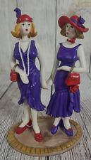 Vintage Casual Living Red Hat Society Ladies Friends Figurine Purple Red 7