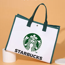 NEW Starbucks Canvas Storage Bag Large School Office Books Makeup Laptop Handbag picture