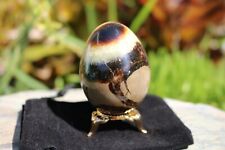 Stunning Septarian Egg with stand and velvet pouch. US Seller  Lot# F picture