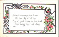 Vintage Early 1900's F.A. Owen Co Greetings Quotation Postcard UNPOSTED picture