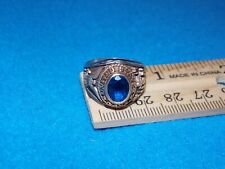 VINTAGE - U.S. NAVY WOMEN'S BLUE STONE RING - SIZE 8 - NOS - ALPHA BRAND picture