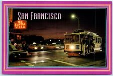 Postcard - The Nighttime Ride Begins, San Francisco's Cable Car, California, USA picture