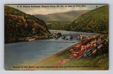 Harper's Ferry WV-West Virginia, US Armory Buildings, Antique Vintage Postcard picture