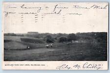 Des Moines Iowa IA Postcard Waveland Park Golf Links Scenic View 1906 Antique picture