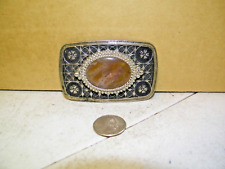 Western Belt Buckle With Stone In Middle picture