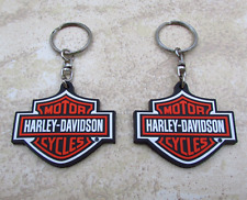 QTY 2 Pack Hannum's Harley Davidson Pennsylvania , Bar & Shield, Key Chain, Fob picture