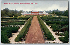 St. Louis, Missouri - Grass Walk Through Shaw's Garden - Vintage Postcard picture