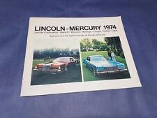 Vintage 1974 Lincoln Mercury Car Auto Dealer Brochure picture