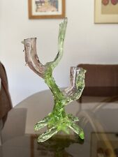 RARE Antique Uranium / Vaseline Glass Victorian John Walsh Walsh Thorn Vase picture