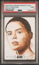 2020 TOPPS STAR WARS CHROME PERSPECTIVES REY SKETCH SOLLY MOHAMED PSA 9 1/1 picture