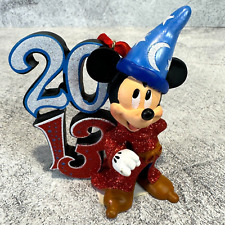 Disney Parks Mickey Mouse Fantasia Magician 2013 Sorcerer Glitter Ornament picture