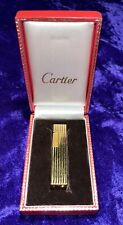 VINTAGE CARTIER GAS LIGHTER MADE IN JAPAN WITH BOX, EXCELLENT CONDITION & WORKS picture