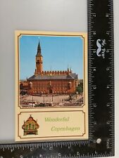 Vintage Color Postcard Copenhagen Denmark City Hall Town Square 2   picture