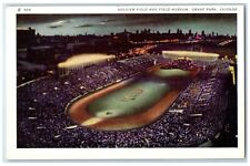 Aerial View Soldier Field And Field Museum Grand Park Chicago Illinois Postcard picture
