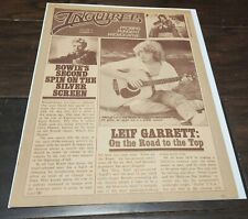 Original 1970's Teen Magazine Entertainment Inquirer Vol 5 Num 11 Leif Garrett picture
