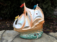 Vintage  ceramics Lamp in the form Ship night light sailboat picture
