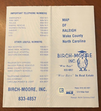 RALEIGH - WAKE COUNTY Atlas Map by Birch-Moore Realty, 1980's, 24