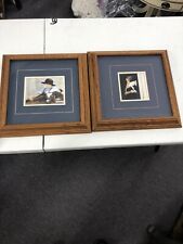 2 Oak Picture Frame Of Amish Children 1 Of A Boy And Another Of A Girl picture