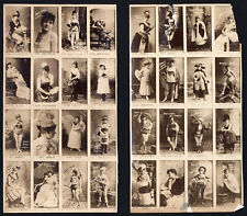 1880s N145 Duke's Cameo Cigarettes Uncut Sheets Actress Cards Lillian Russell picture