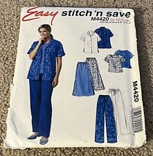 Vtg 2004 McCall's Pattern #M4420 Stitch 'N Save Shirt, Top, Skirt, Pants Size 8- picture