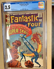 FANTASTIC FOUR #18   Very Clean Good+ (2.5)  CGC  1st SUPER SKRULL  KIRBY   OW picture