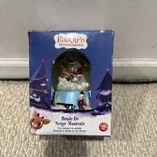 Enesco Rudolph The Red-Nosed Reindeer Musical Snow Globe Waterball #110401 RARE picture