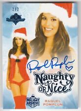 2014 BENCHWARMER * RAQUEL POMPLUN * NAUGHTY OR NICE * AUTO * BLUE * #2/2  picture