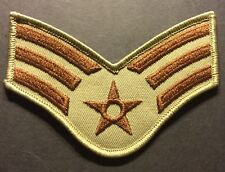 USAF SENIOR AIRMAN SrA E-4 DCU DESERT 4” Rank Patch Air Force Embroidered  picture