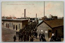 Ferry Landing Workmen From Mare Island Navy Yard Solano Co CA Postcard V30 picture