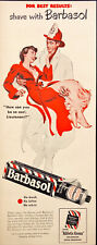 1949 Barbasol Shaving Cream Fireman How Can You Be So Cool Vintage Print Ad picture