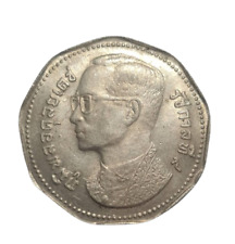 Thailand King Rama IX 5 Baht Coin Thai Year 2515 Garuda Nine Side 1972 Rare picture