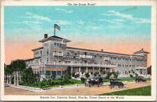 1930s Daytona Beach, Florida Postcard SEASIDE INN Hotel Street View KROPP Unused picture