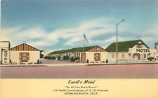 Linen Roadside Postcard Knott's Motel, Pacific Coast Hwy 101 Hermosa Beach CA picture