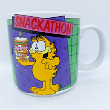 Garfield Snackathon Sandwich Ceramic Coffee Mug Vintage 1978 Enesco picture