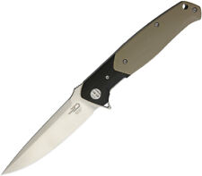 Bestech Knives Swordfish Linerlock Black & Tan G10 Folding D2 Pocket Knife picture
