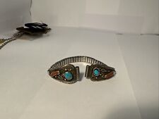 STERLING SILVER TURQUOISE , Coral Watch Band picture