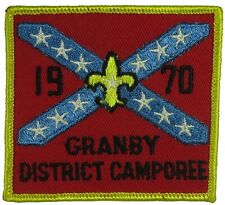 1970 Central South Carolina Indian Waters Granby Campoee Patch YEL Bdr (SK378) picture