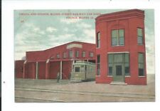 Postcard Post Card Council Bluffs Iowa Ia Railway Car Barn Trolley picture